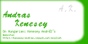 andras kenesey business card